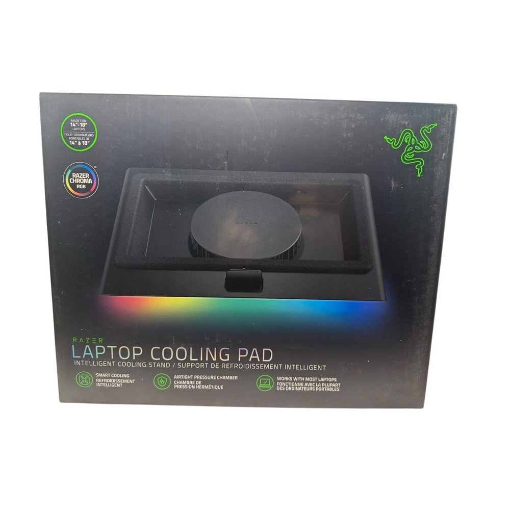 Razer Laptop Cooling Pad Chroma RGB Intelligent Fan Control RC21-02300100-R3UC